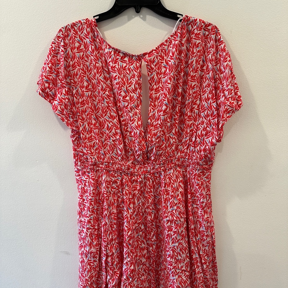 Lulus Red & Blue Pattern Romper - image 4